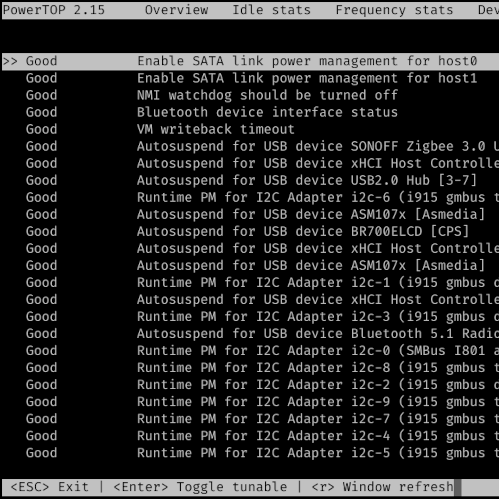 Energieeffizienter Homeserver PowerTOP